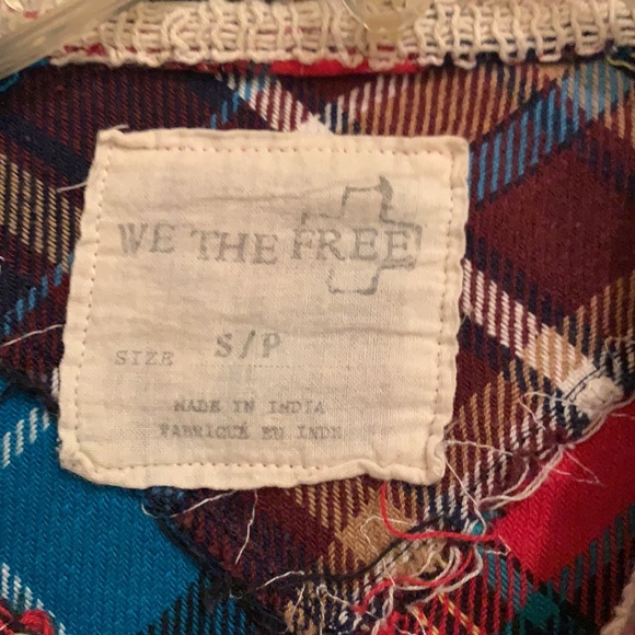 Free people patchwork flannel Small EUC - Picture 3 of 6